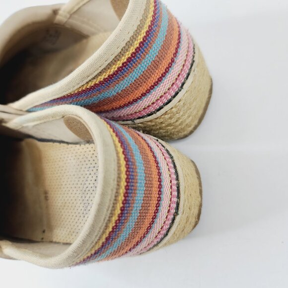 Dansko Women's Multicolor Striped Vegan Espadrille Style Casual Clogs Size 7.5 - Picture 4 of 8